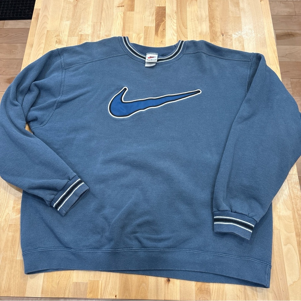 vintage 90s Nike Sweatshirt Center Embroidered Swoosh Made inUSA RN 56323 411509